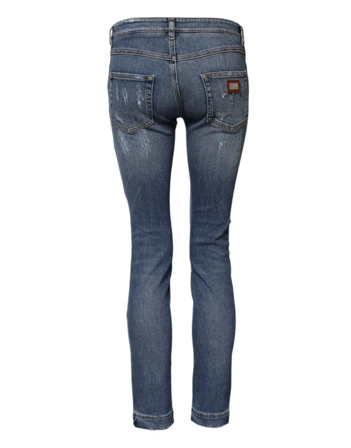 Женские джинсы скинни с потертостями PRETTY Skinny Denim Dolce & Gabbana, Blue — фото 3