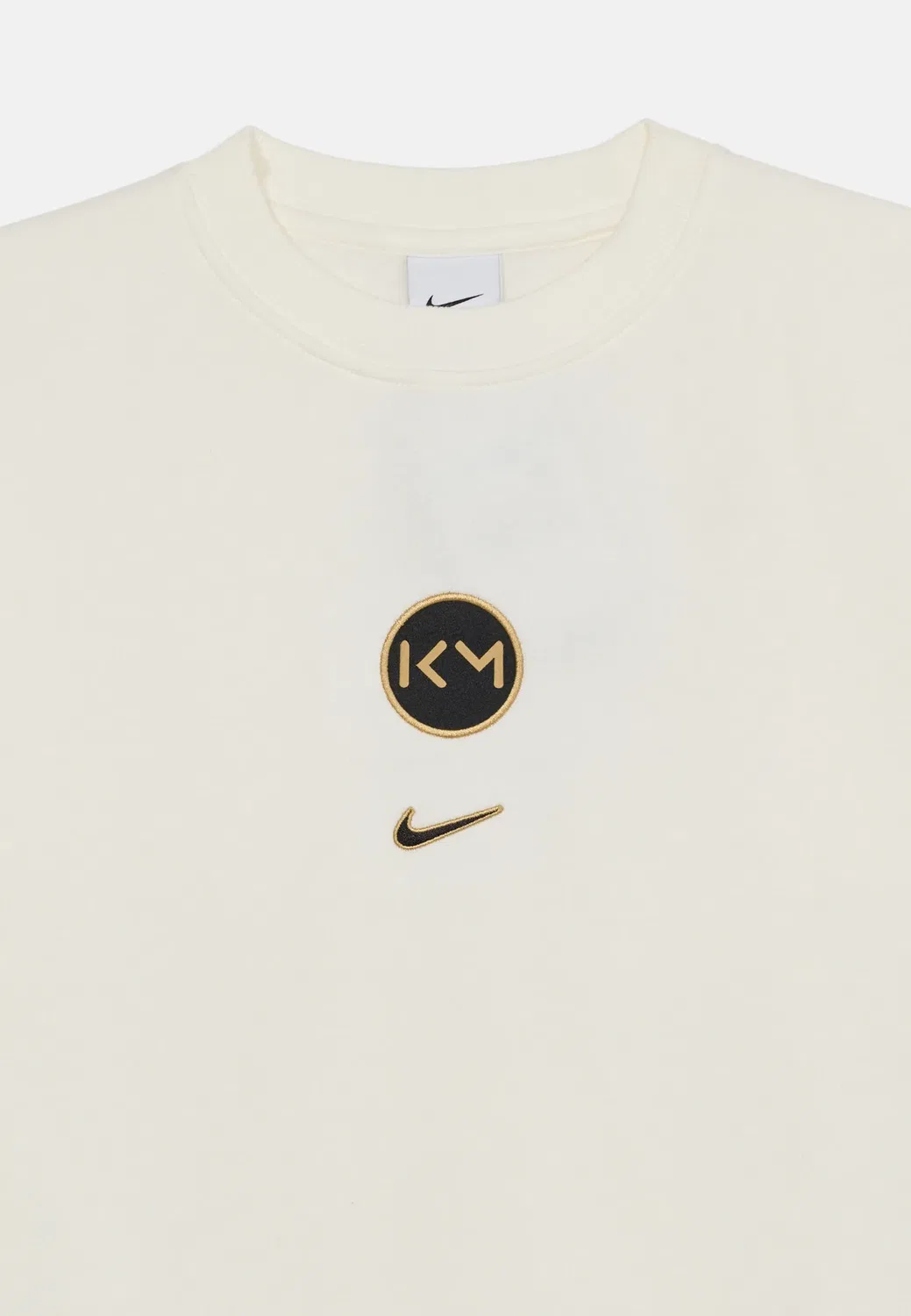 Толстовка унисекс большого размера с логотипом клуба Килиана Мбаппе Nike Performance, Off-White/Gold-Coloured — фото 4