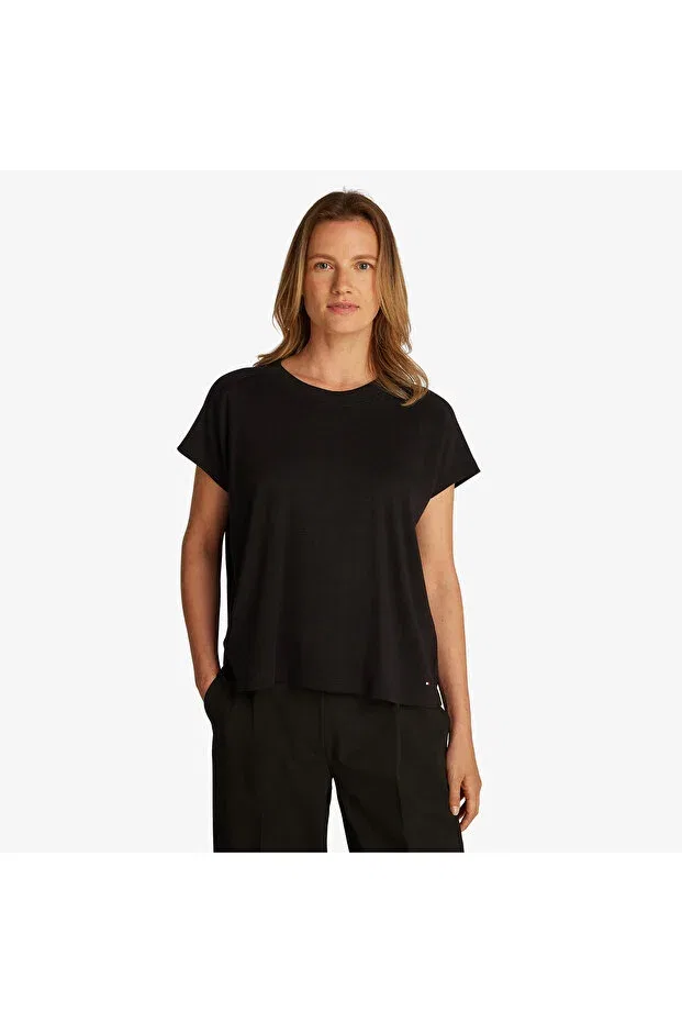 Женская футболка с коротким рукавом Tommy Hilfiger, Bds-Black