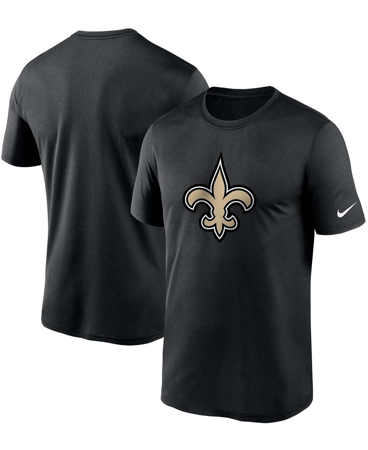 

Мужская черная футболка big and tall new orleans saints logo essential legend performance Nike, черный