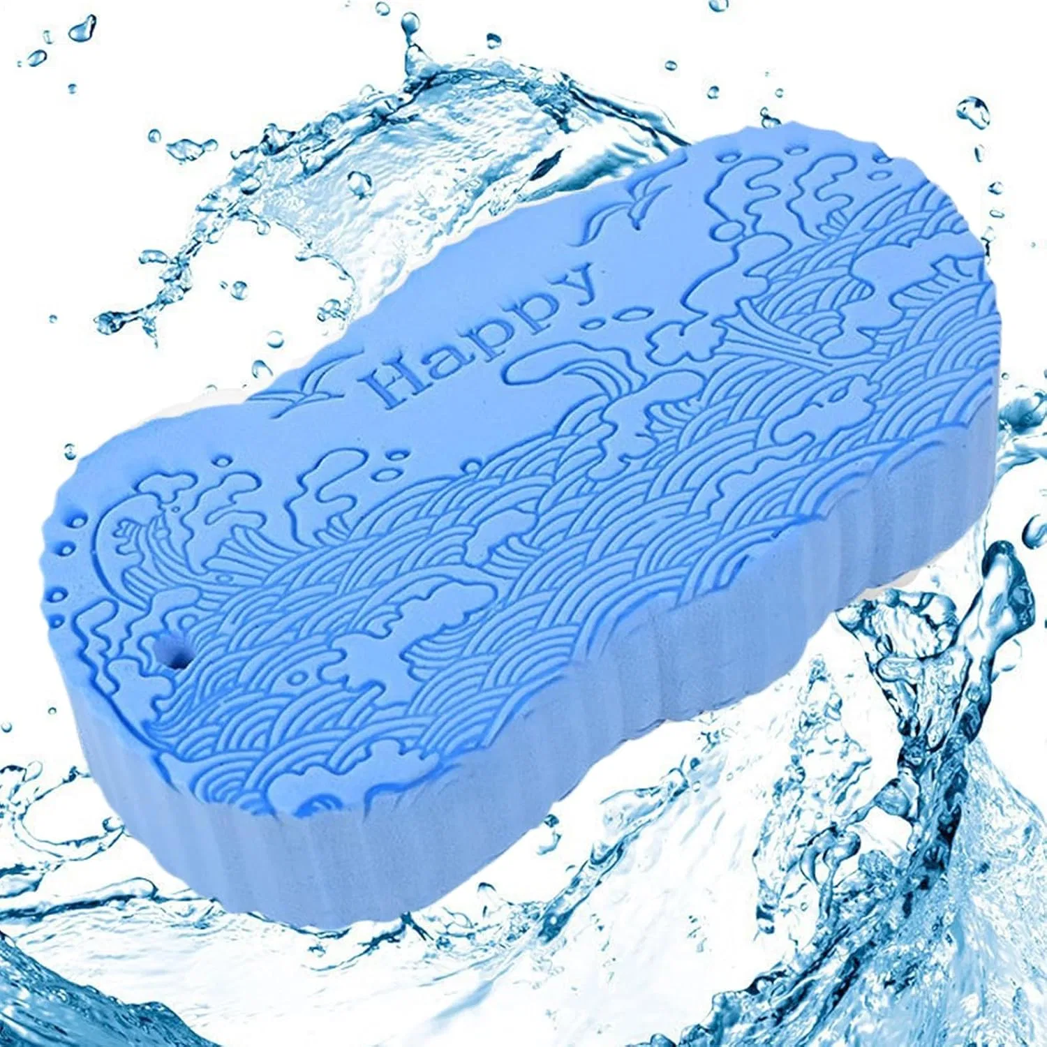 Скребок для тела, двухсторонний, Generisch, 12.8x6.5x2.8 см, Blau
