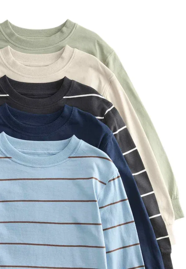 Лонгслив в полоску Long sleeved top Marks & Spencer, multi, мультиколор — фото 3