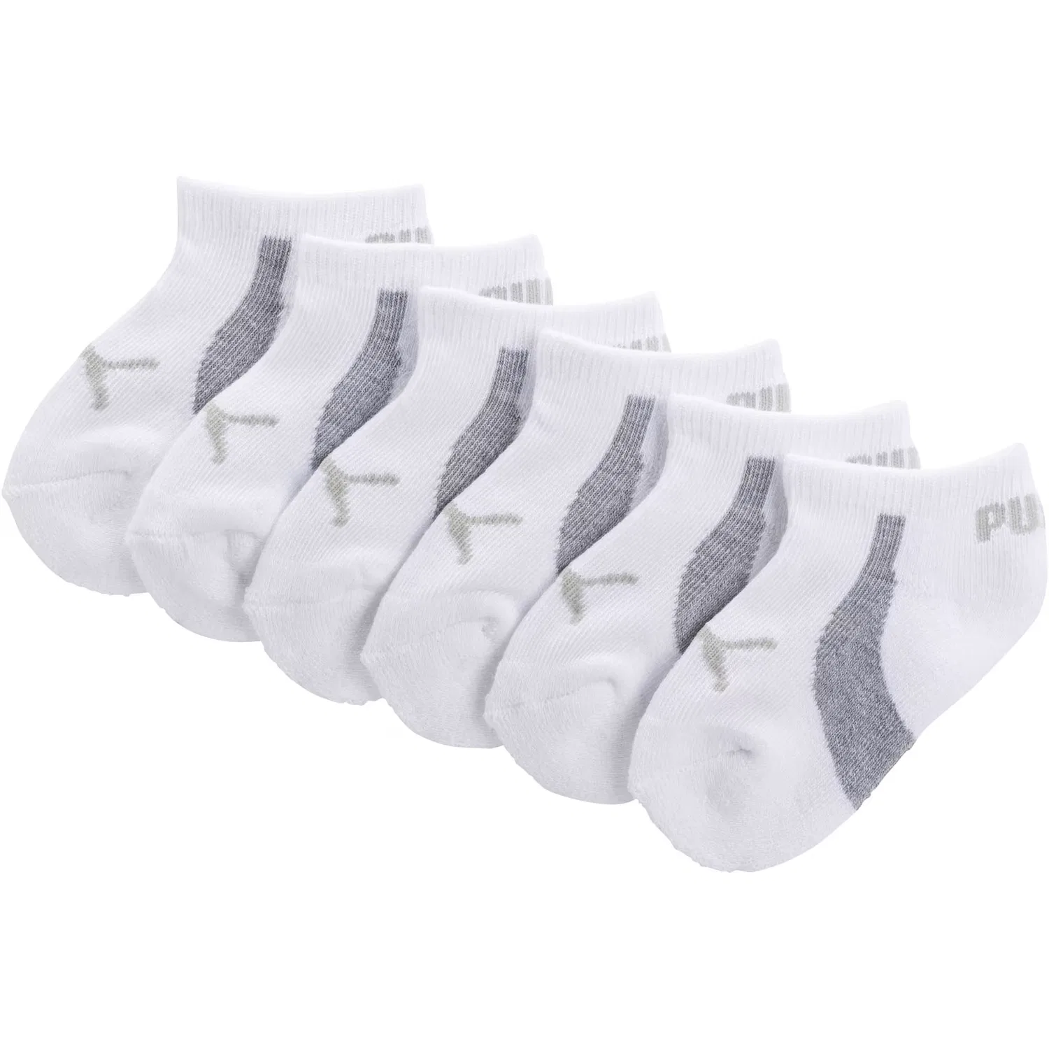 Детские полумахровые носки (3 пары) Puma, White / Grey