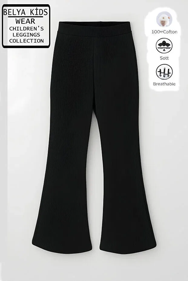 Детские леггинсы для девочек хлопковые Basics Belya Kids Wear, Black