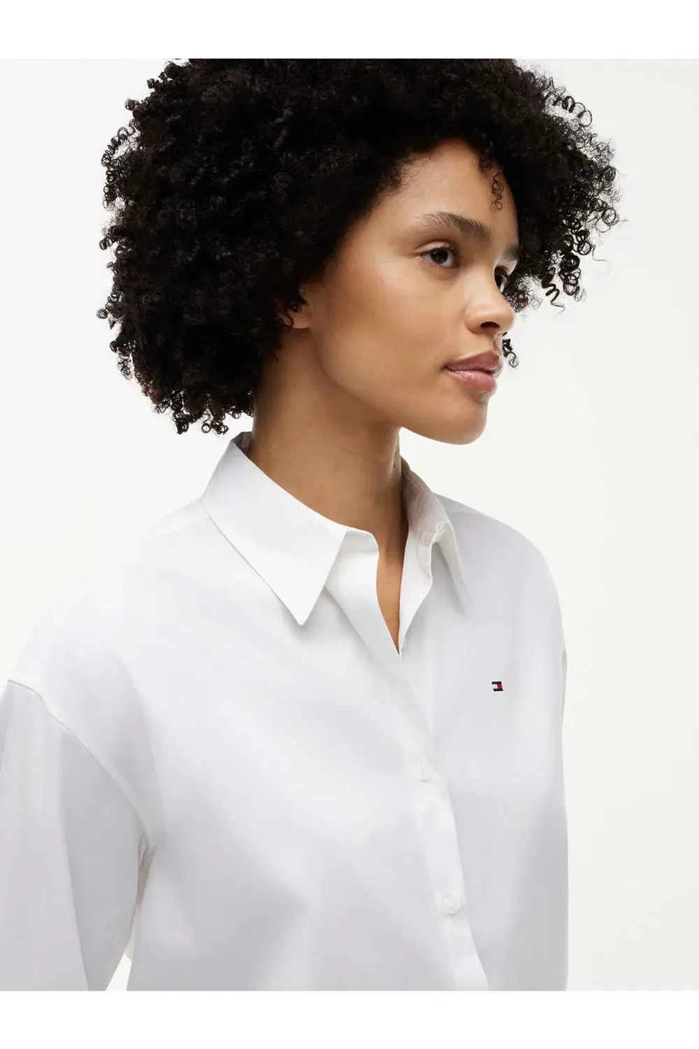 Женская рубашка из поплина с длинным рукавом Tommy Hilfiger, White — фото 3