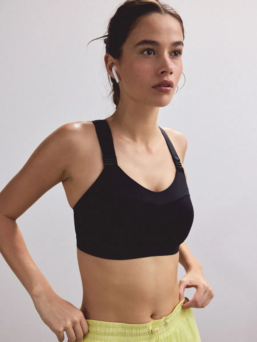 Спортивный бюстгальтер Next Bralette 'Zero Bounce' черного цвета — фото 2