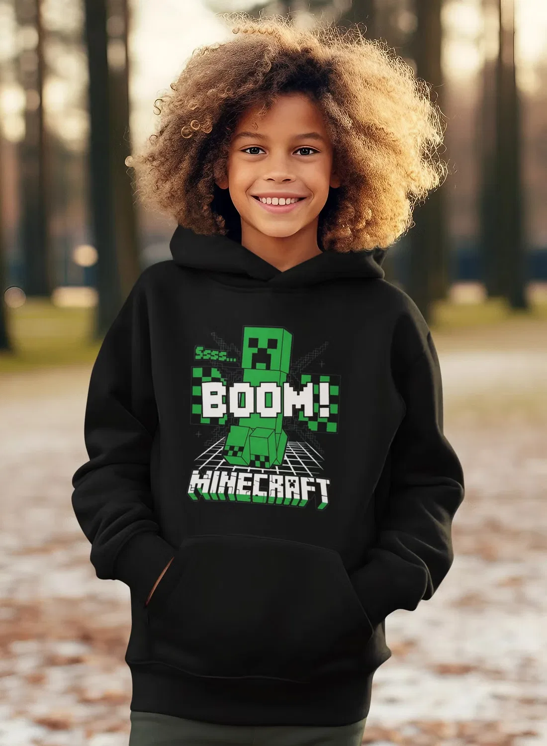 Худи с принтом Minecraft, 2 кармана, Zoom