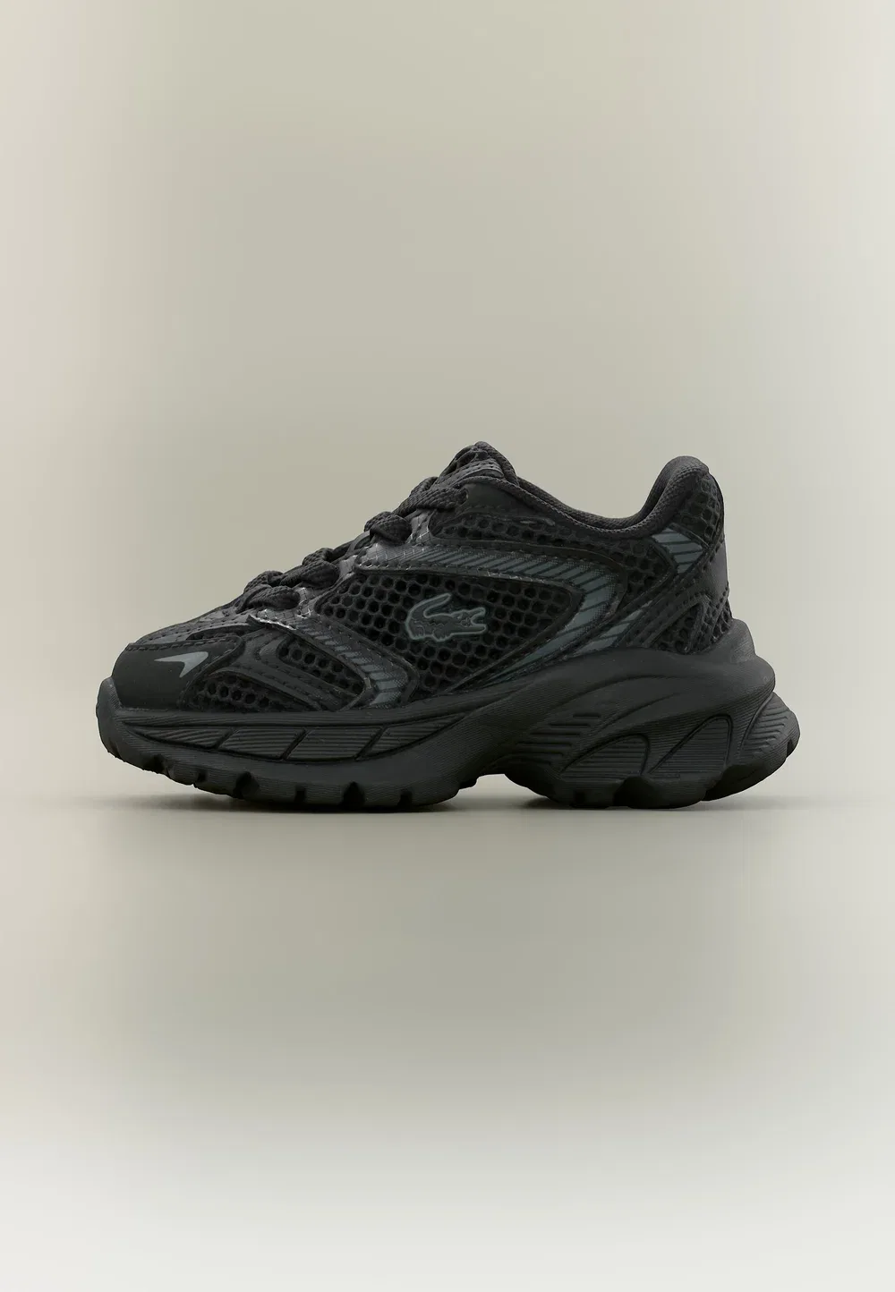 Детские туфли на шнуровке L003 Neo Shot унисекс - детские туфли Lacoste, Black