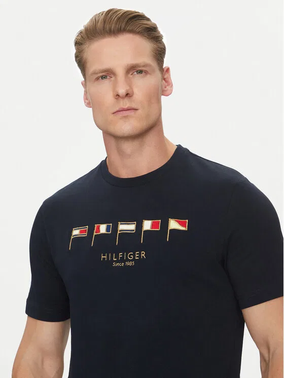 Футболка regular fit Multi Flags Tommy Hilfiger, темно-синий — фото 4