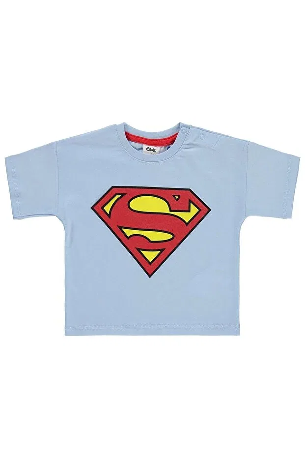 Детская футболка с принтом Superman Civil Baby, Blue