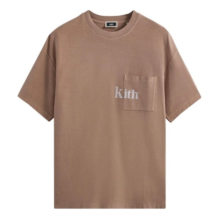 

Футболка KITH Quinn Tee 'Morganite', желто-коричневый