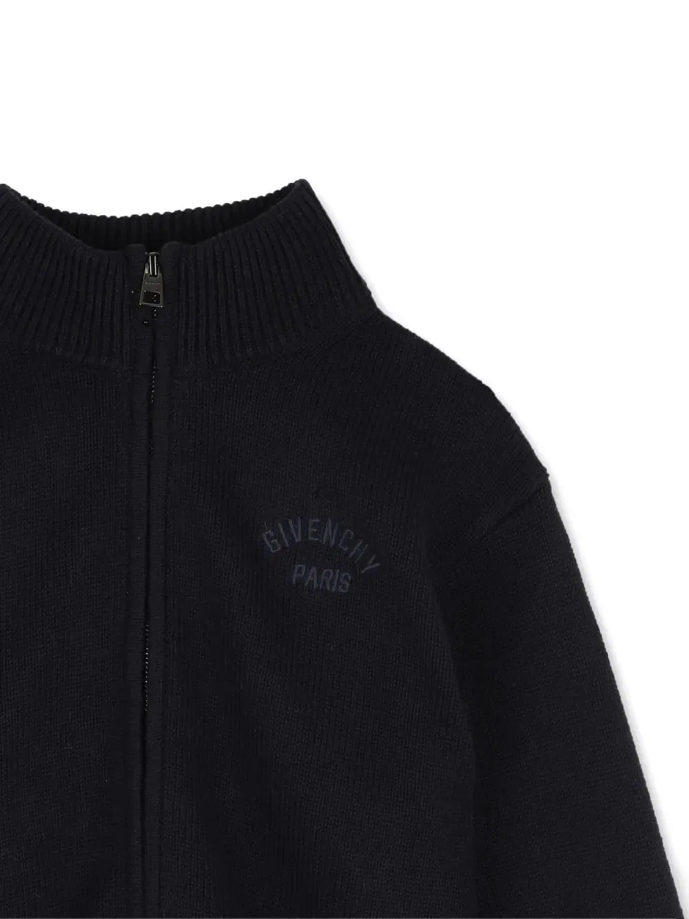 Кардиган на молнии с вышитым логотипом Givenchy Kids, синий — фото 3