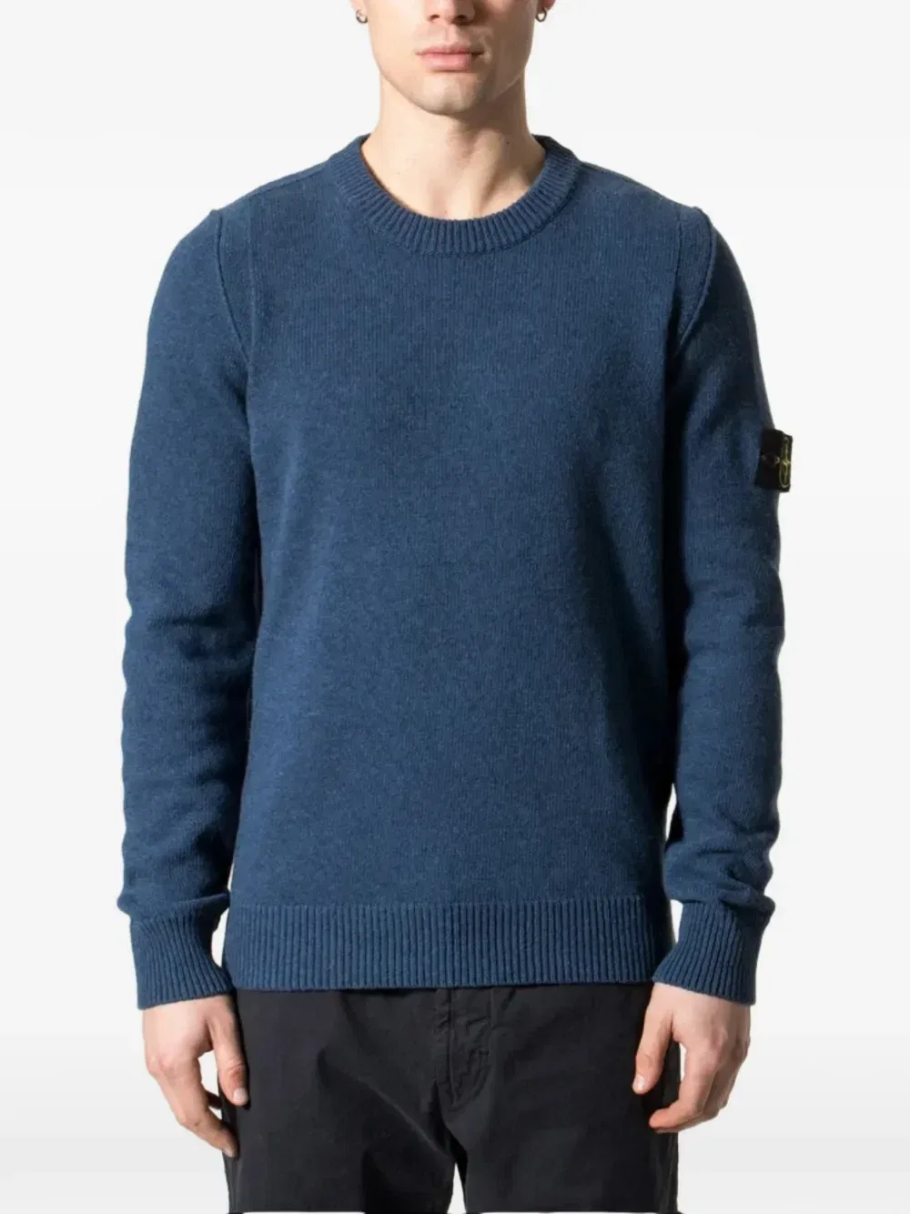 Джемпер из овечьей шерсти 5100072 Stone Island, синий — фото 2
