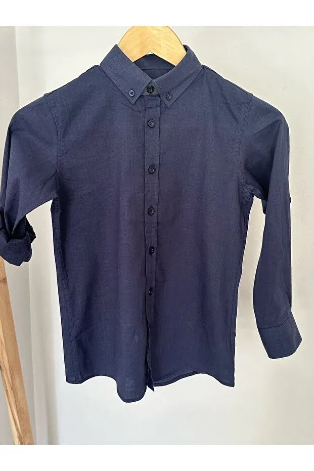 Детская рубашка для мальчиков с длинным рукавом Bebegami, Navy Blue