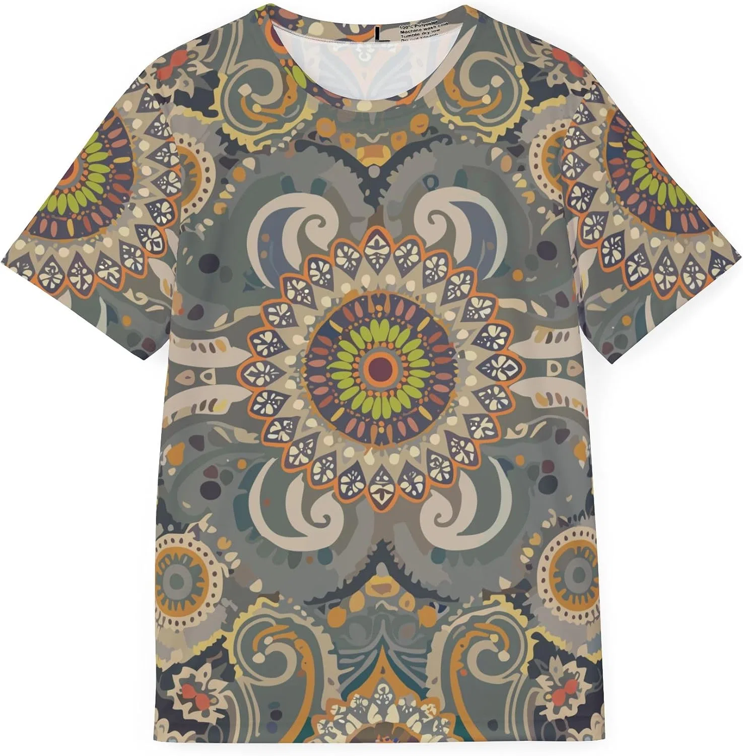 Унисекс футболка с орнаментом India Print, Multicolor
