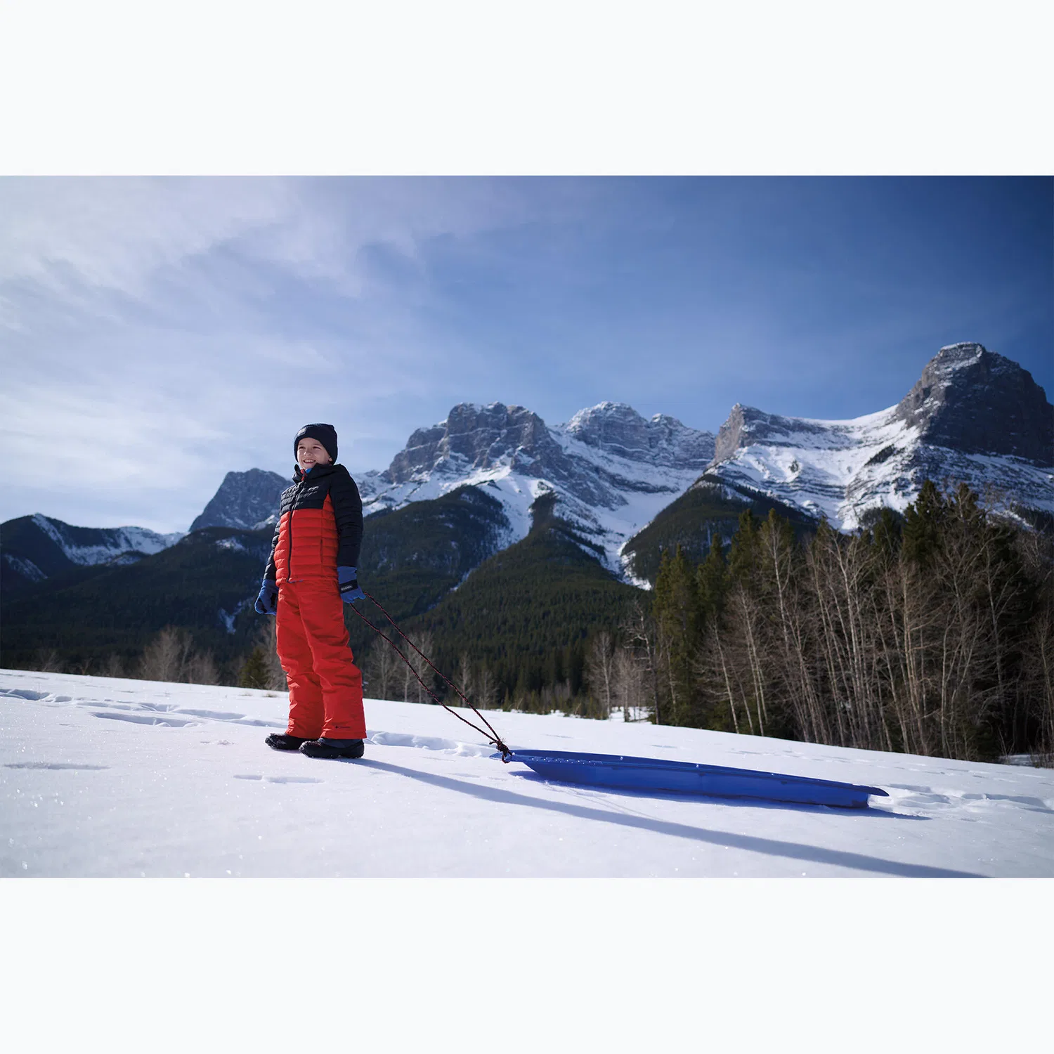 Детская куртка с капюшоном Powder Lite II Hooded Columbia, Red — фото 4