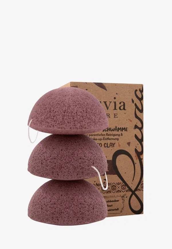 Набор конжак-спонжей из красной глины для лица Konjac Sponge Set Red Clay Luvia Cosmetics — фото 2