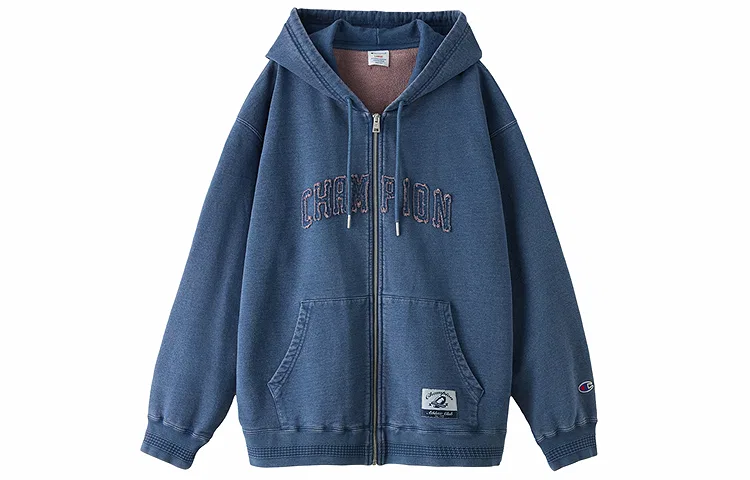 Детское худи с капюшоном среднего объема Champion, Light Blue Denim