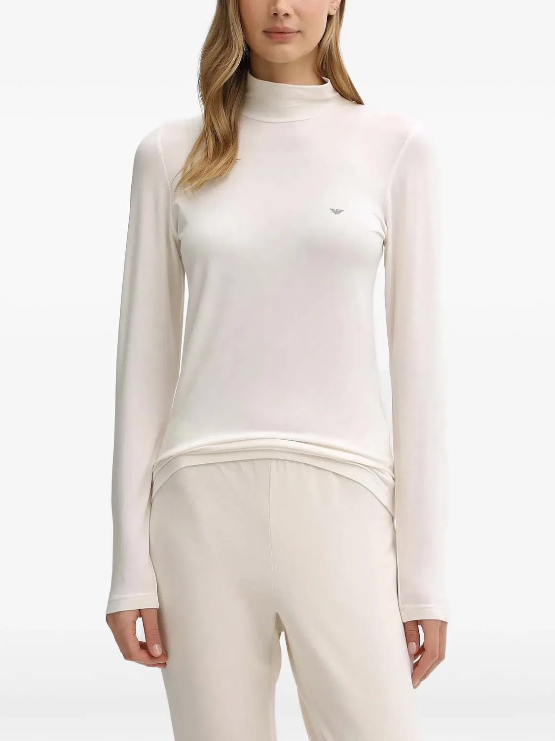 Emporio Armani Топ для дома с длинным рукавом белый