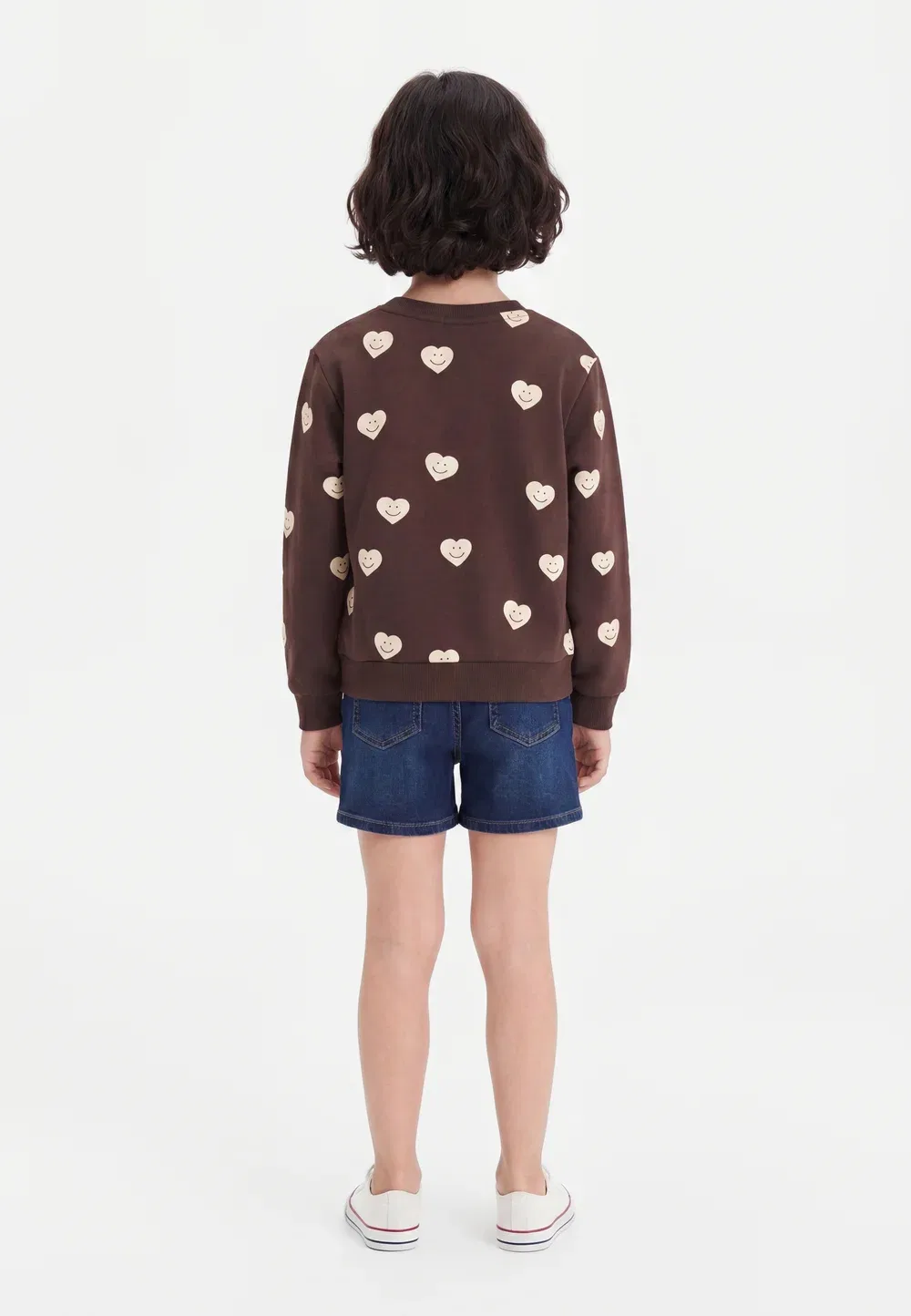 Kmgelva o neck - толстовка Only Mini, Coffee Bean/Tofu — фото 2