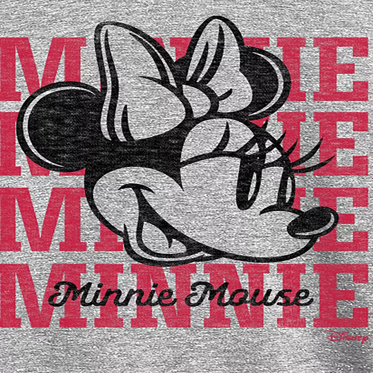 Детская футболка с длинным рукавом с принтом Minnie Minnie Minnie Mouse Disney, Athletic Heather — фото 2