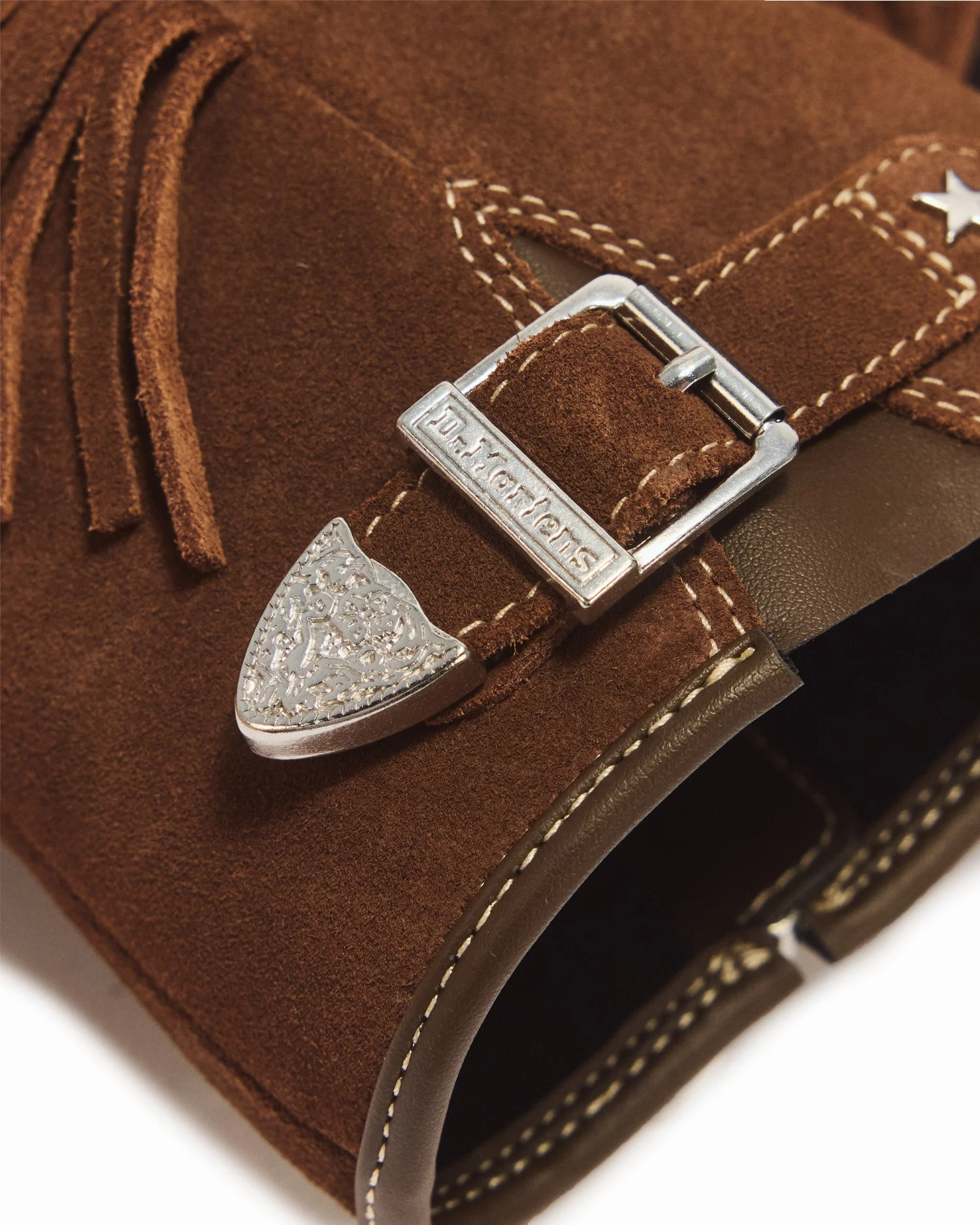 Ботинки детские Dr. Martens Desert Rodeo Y Leather & Suede Rigger, темно-коричневый — фото 4