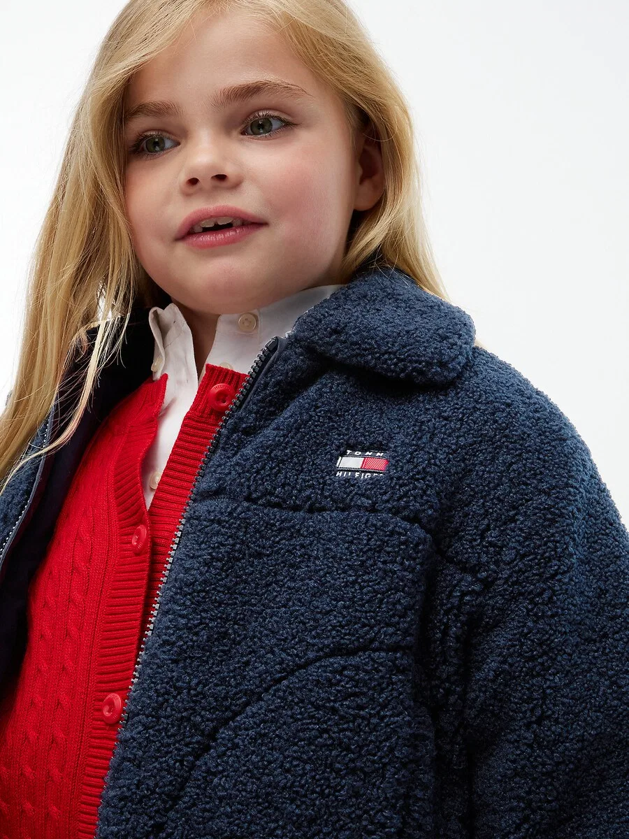Куртка TOMMY HILFIGER межсезонья, темно-синяя — фото 3