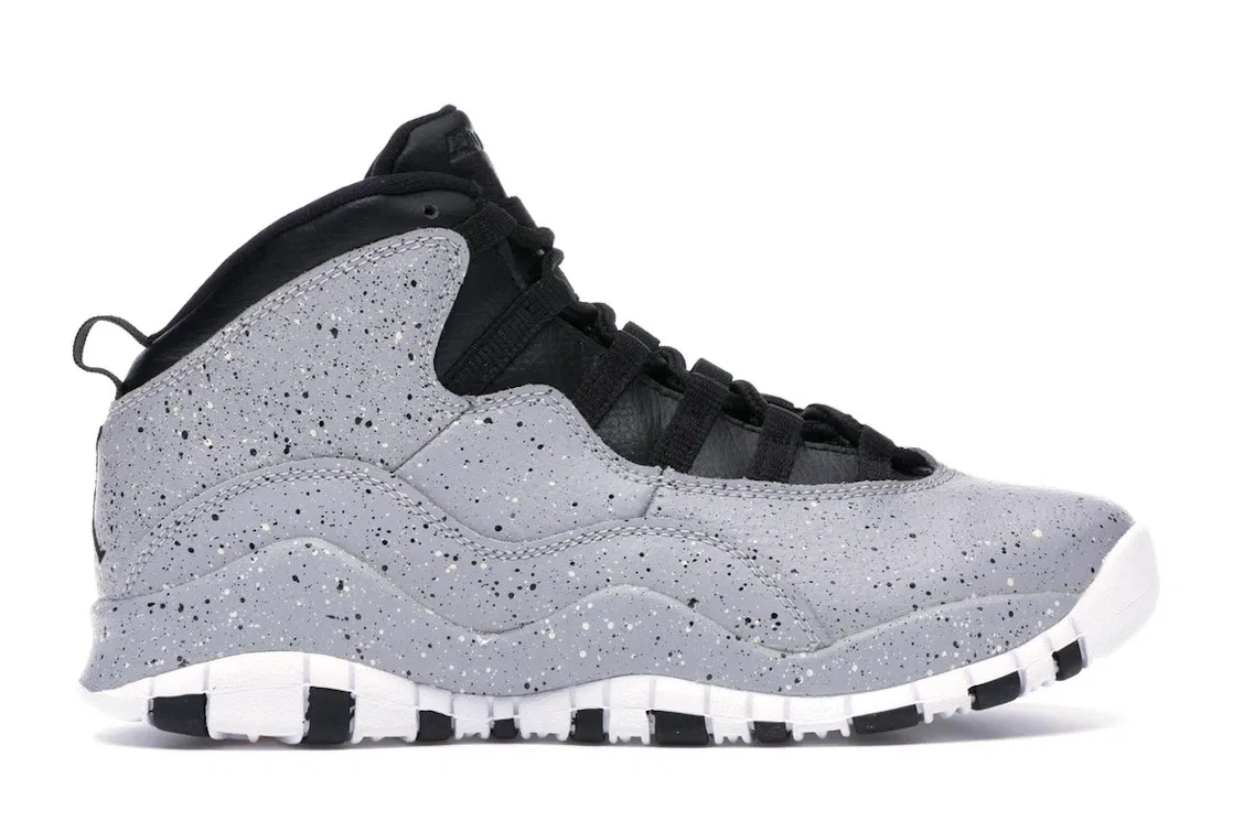 Детские кроссовки Lifestyle Jordan 10 Retro, Light Smoke Grey/Black-University Red-White