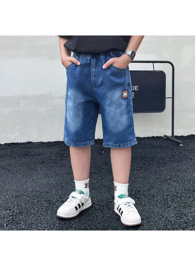 Шорты свободного кроя для мальчиков джинсовые Jeanswest, синий — фото 4