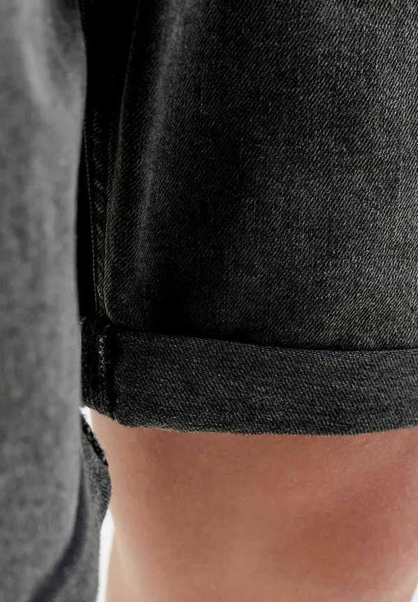 Джинсовые шорты Jack & Jones Junior, regular fit, джинсовая ткань, черный деним — фото 4