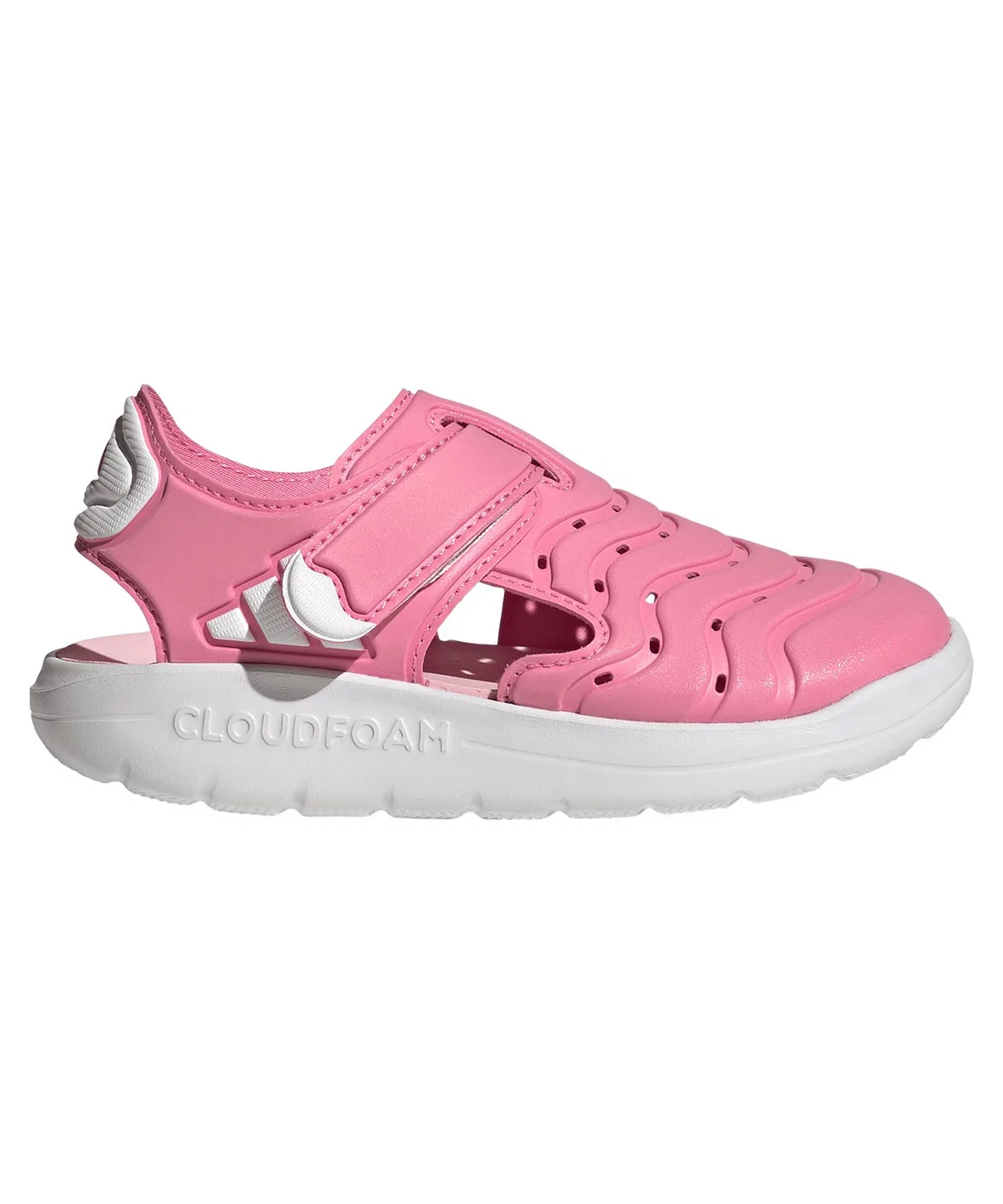 Детские сандалии спортивные с ремешком на липучке, модель WATER SANDAL 2 C, Adidas, Pink
