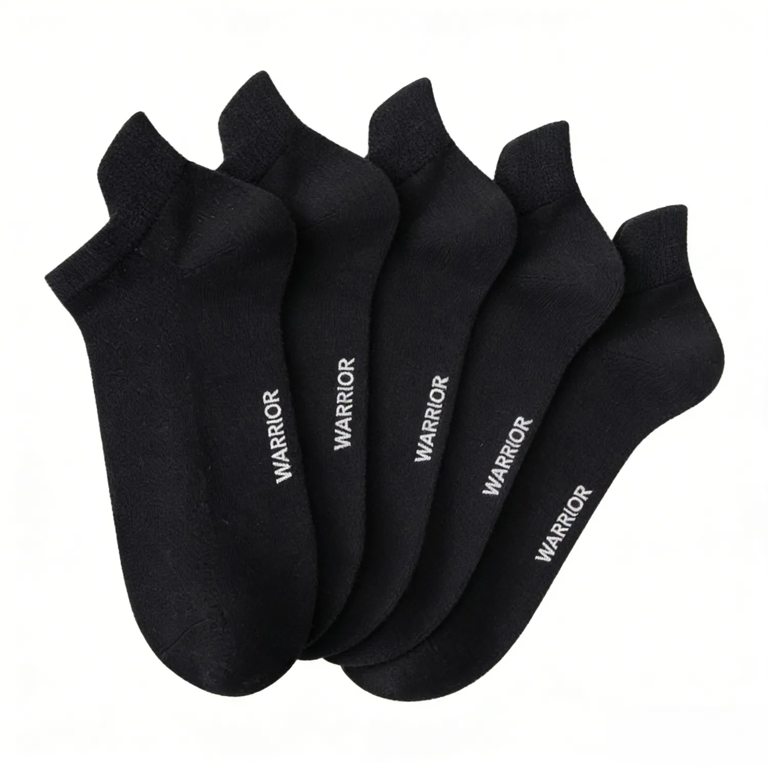 Детские носки-невидимки минималистичные, комплект из 5 пар, Black 5 Pack, WARRIOR