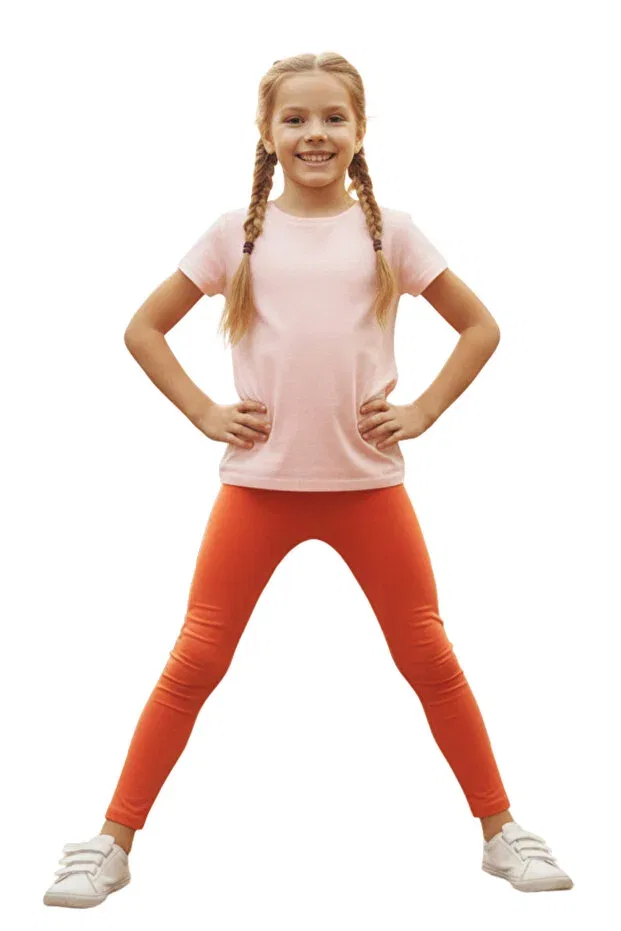 Детские леггинсы для девочек хлопковые Basics Twoo Kids, Orange
