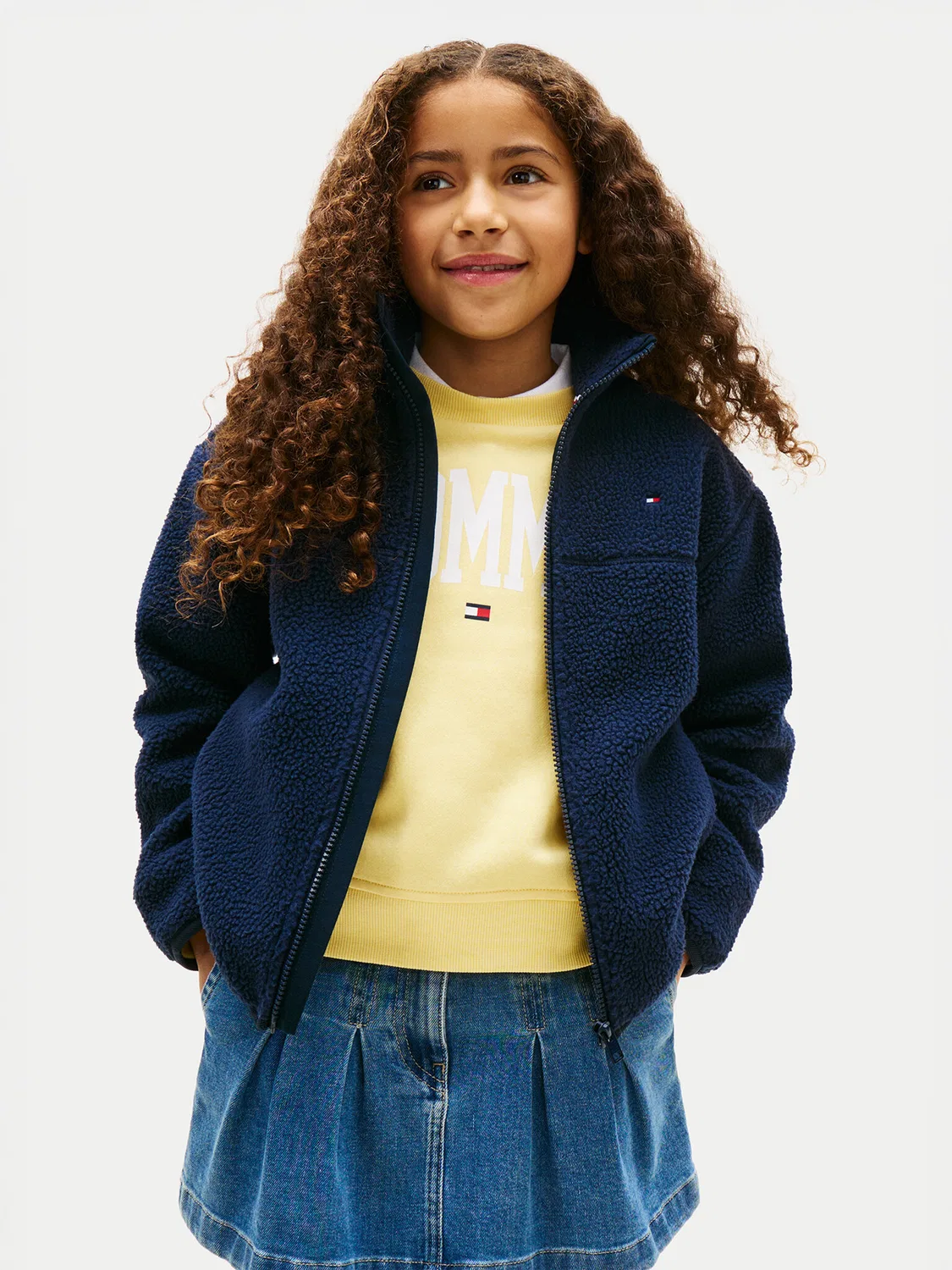 Флисовая куртка стандартного кроя для мальчика Tommy Hilfiger, темно-синий — фото 4