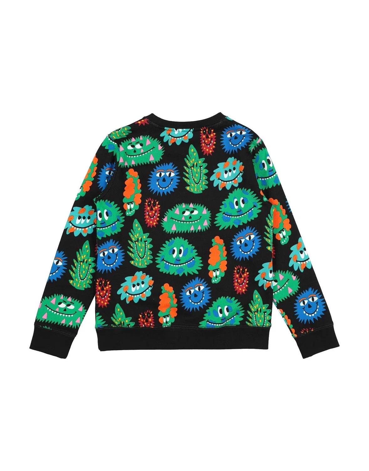 Детский свитшот на флисе с длинным рукавом Stella Mccartney Kids, черный — фото 2