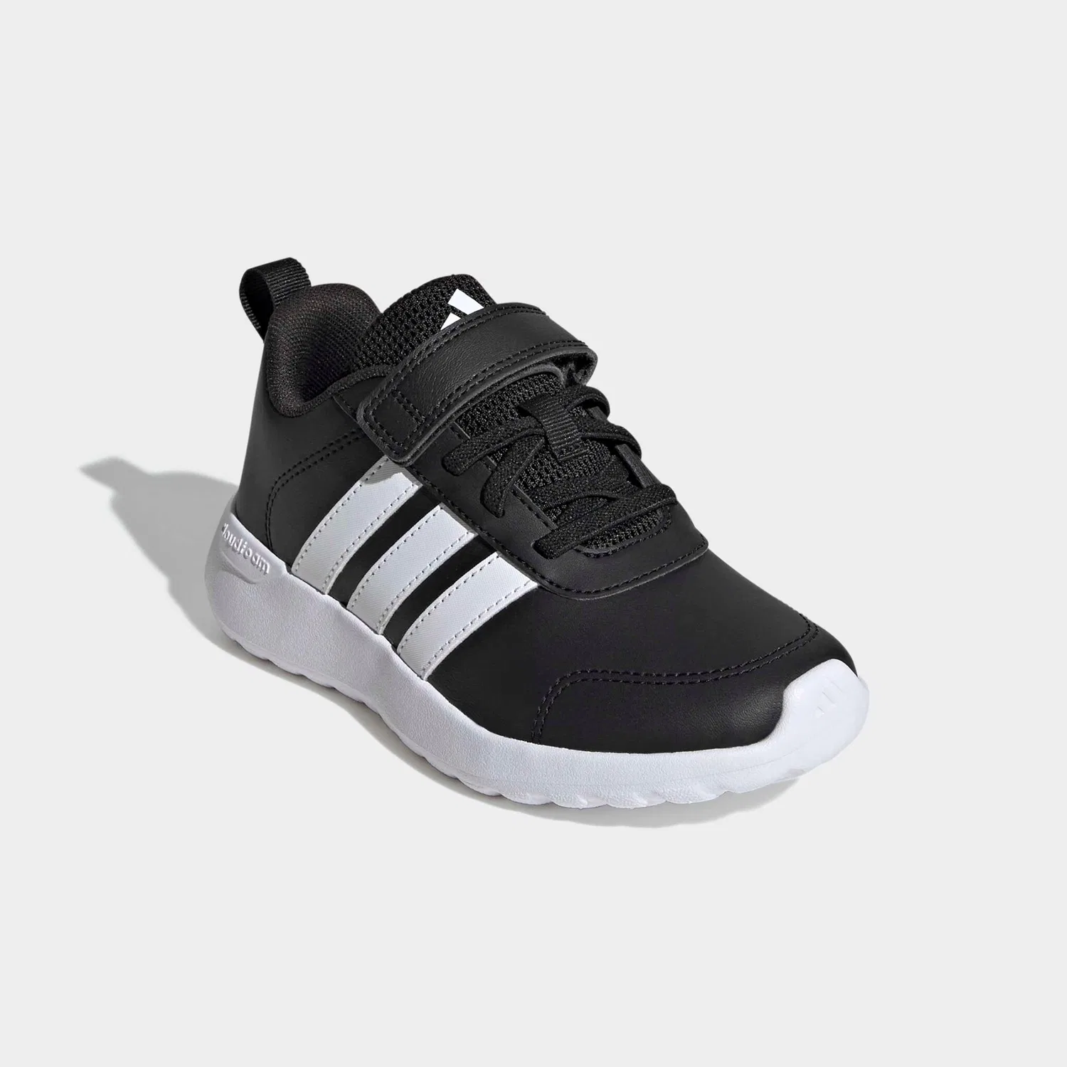 Детские спортивные кроссовки с липучкой Adidas Sportswear, Core Black/White/Core Black