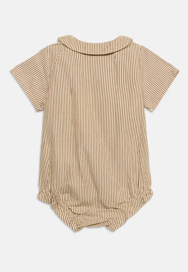 Боди хлопковое полосатое Mini Rodini, brown, коричневый — фото 2