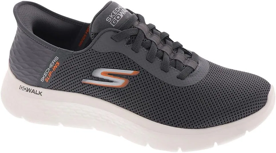Мужские слипоны Skechers Hands Free: Go Walk Flex Hands Up Trainers, Gray — фото 3