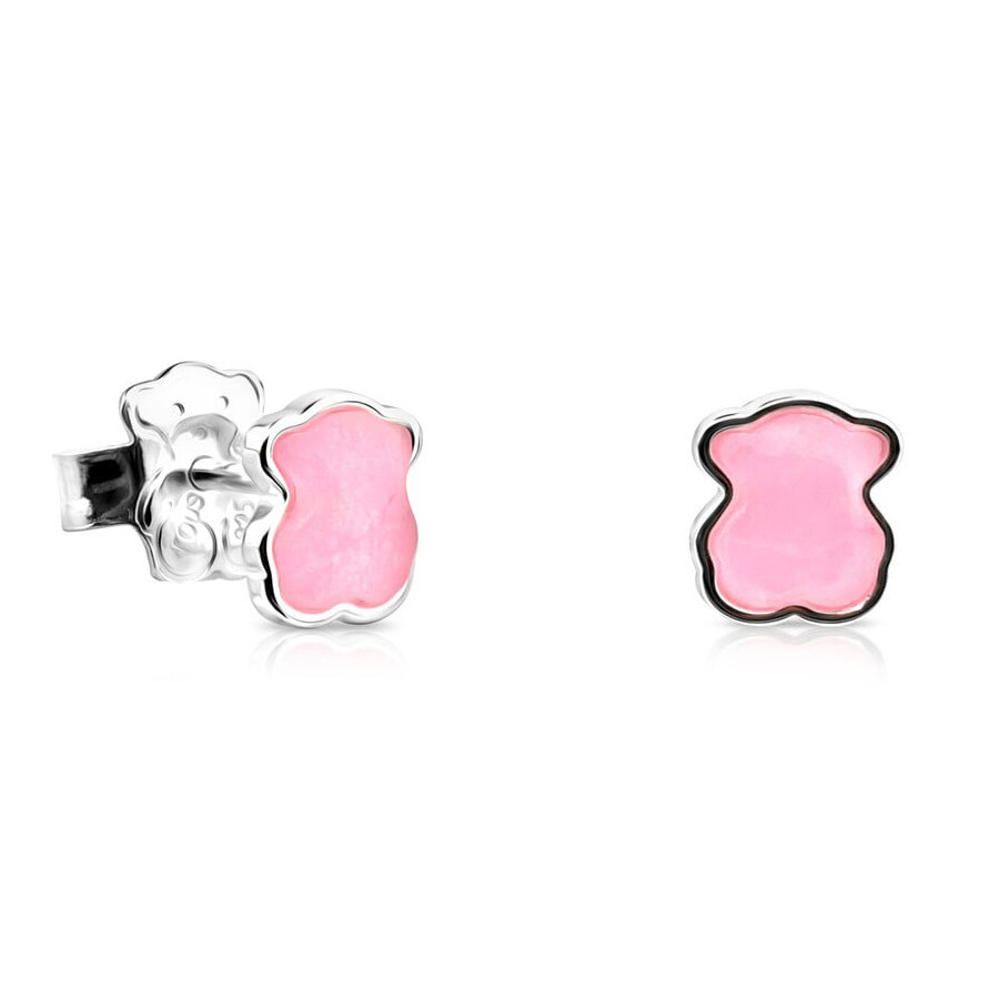 

Серьги Tous Tous Color, серебро/розовый кварц