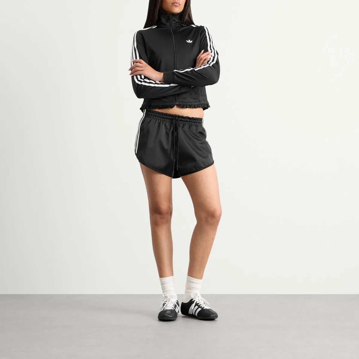 Шорты из атласа Munich 93 Adidas, Black — фото 4
