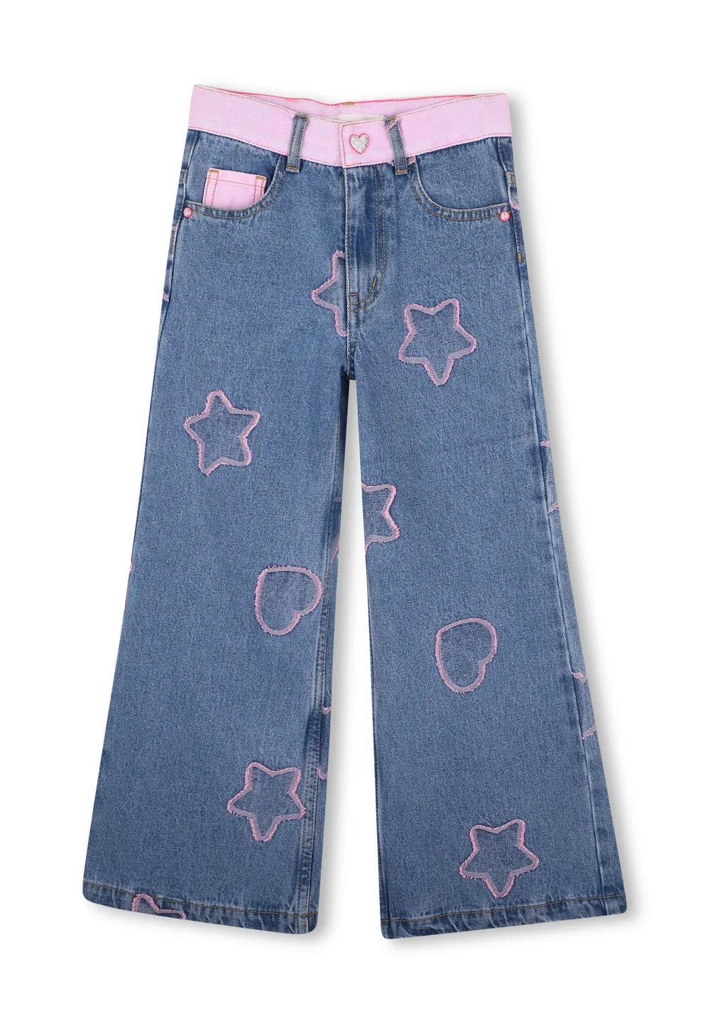 Джинсовые брюки для девочки - расклешенные джинсы Billieblush, Denim Blue