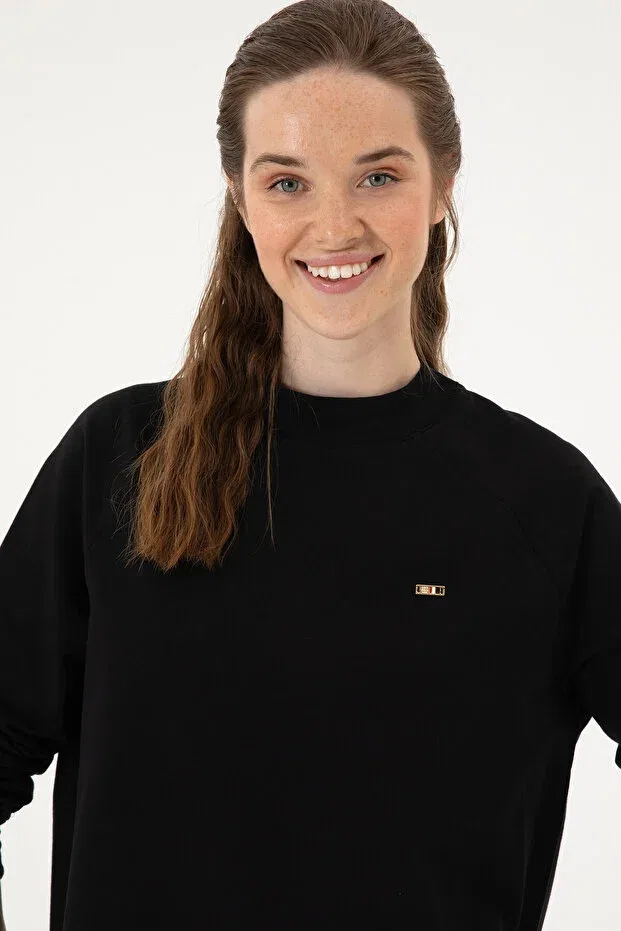Женские свитшот с круглым вырезом U.S. Polo Assn., Black — фото 2