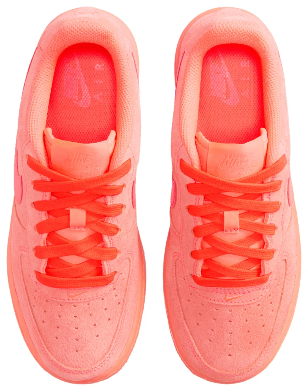 Кеды для мальчиков Air Force 1 Suede Nike, цвет Hot Lava/Hot Lava/Hot Lava — фото 4