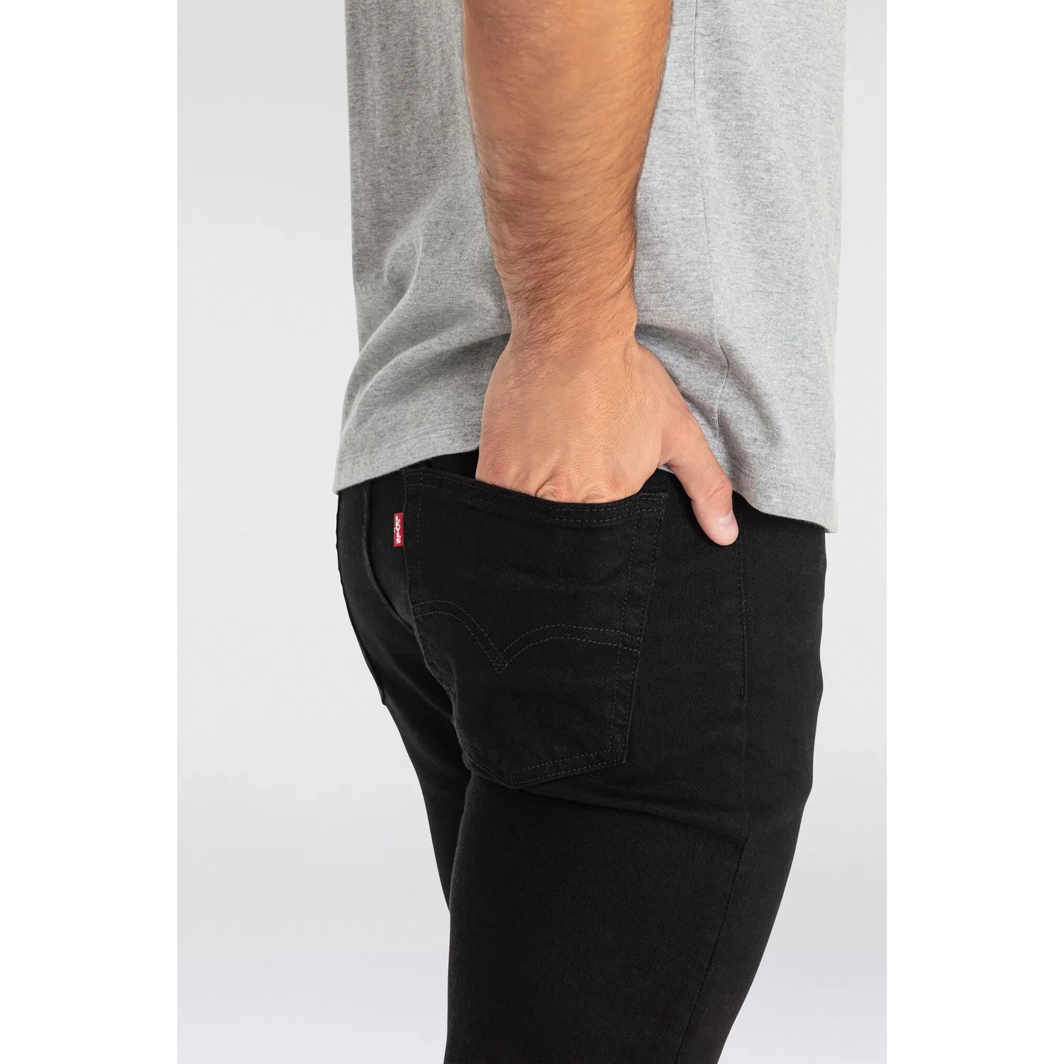 Мужские джинсы скинни-фит с 5-карманным стилем Levi's, Black — фото 3