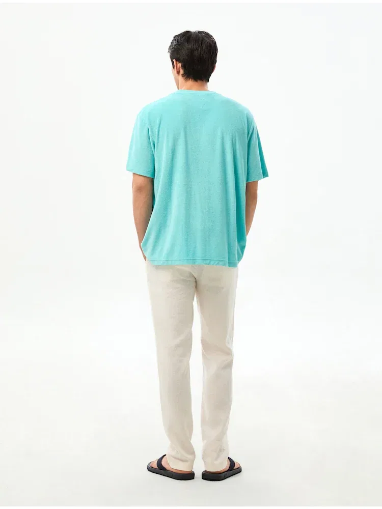 Футболка с круглым вырезом, хлопковая TOMMY HILFIGER, Sky Blue — фото 3