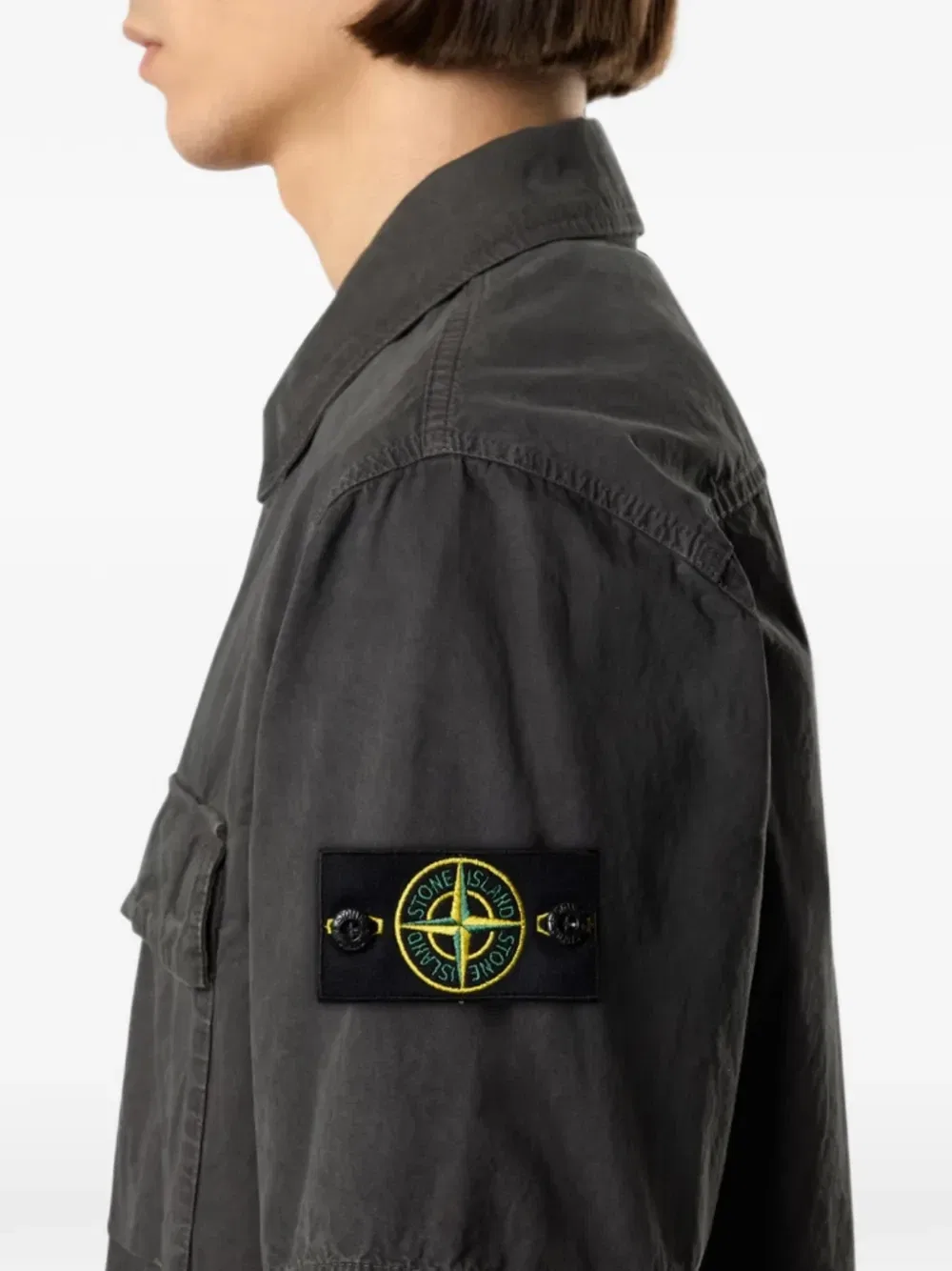 Рубашка с короткими рукавами Stone Island, серый — фото 3