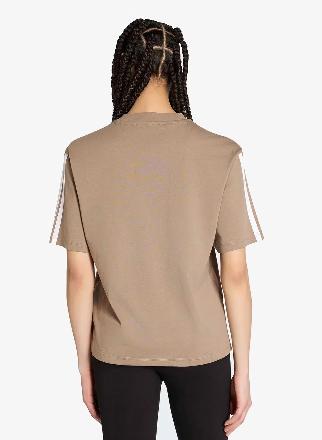 Футболка свободного кроя 3-Stripes boyfriend Adidas, белый — фото 2