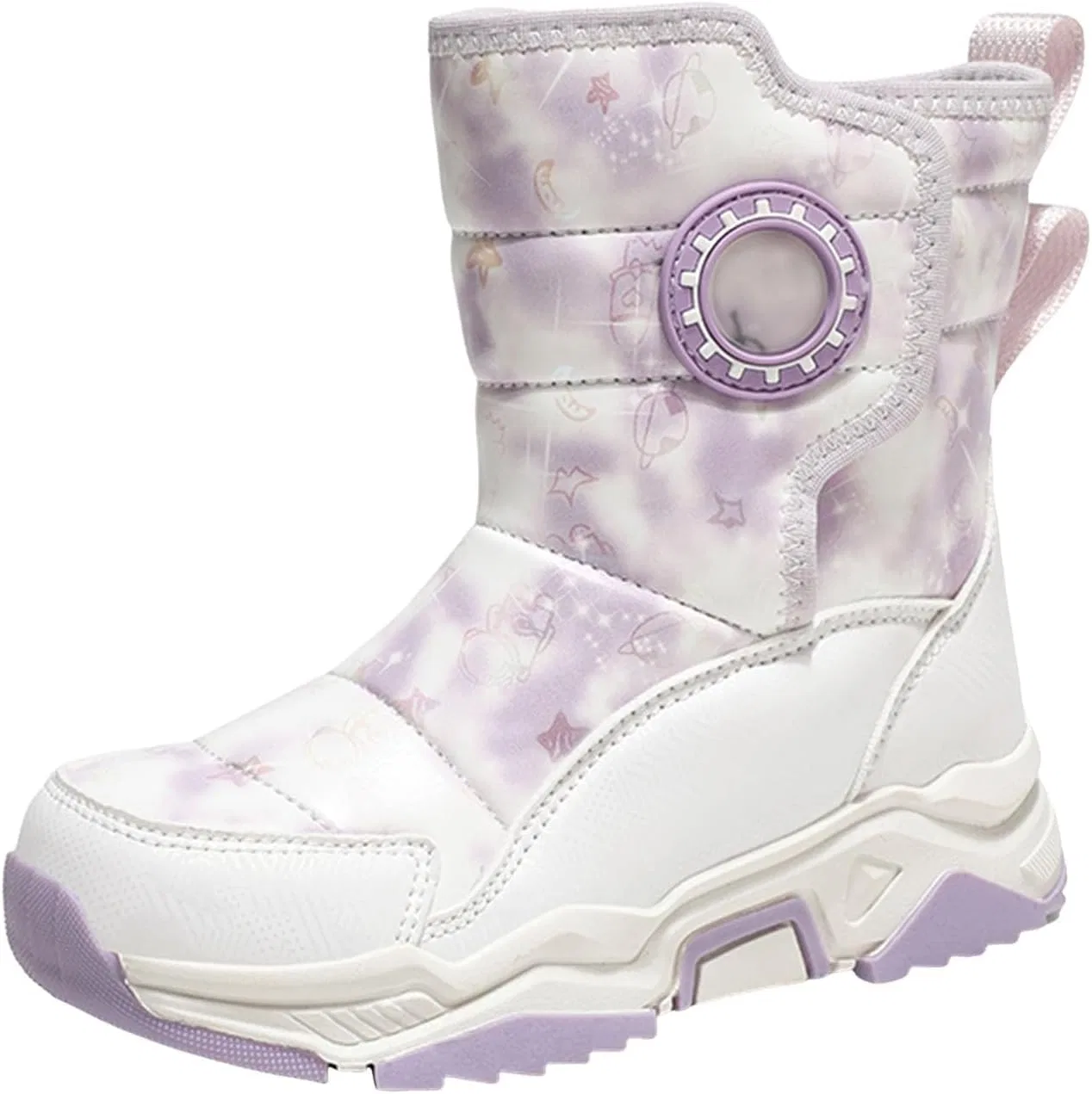 Детские зимние ботинки для девочек IWIHMIV, Light Purple