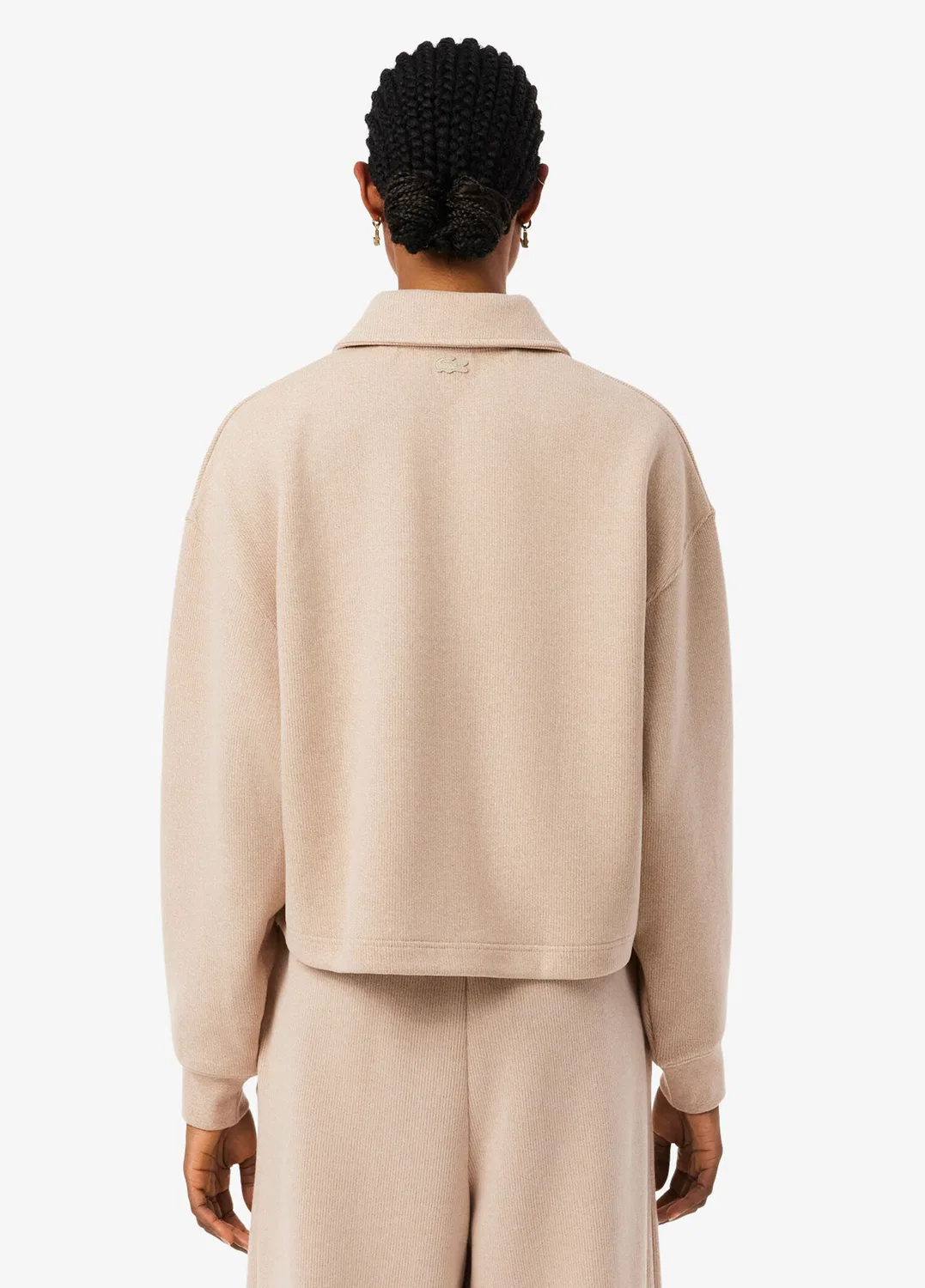 Свитшот Lacoste Oversize Fit Polo, Бежевый — фото 3