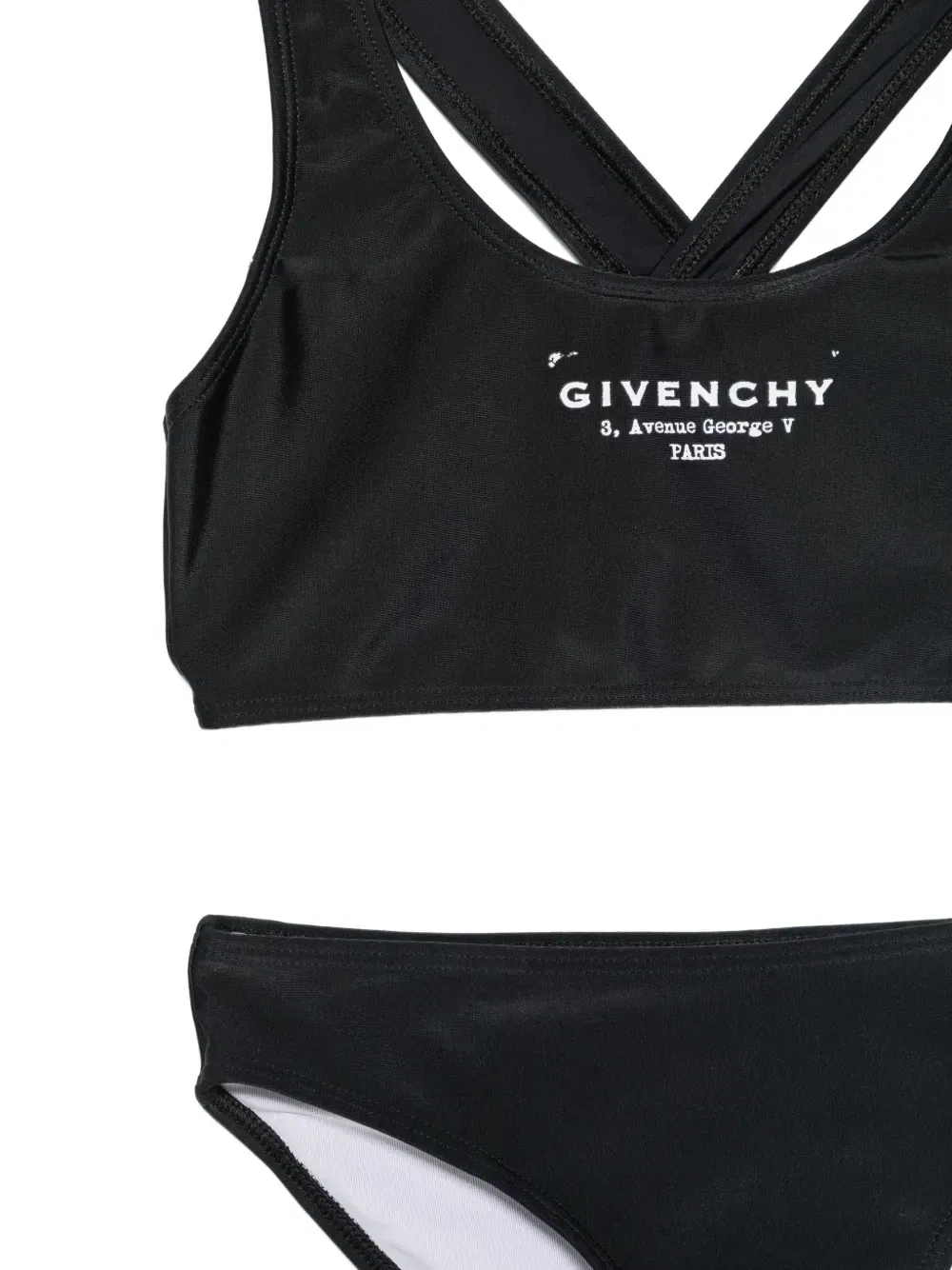 Бикини с логотипом на перекрестных бретельках Givenchy Kids, черный — фото 3